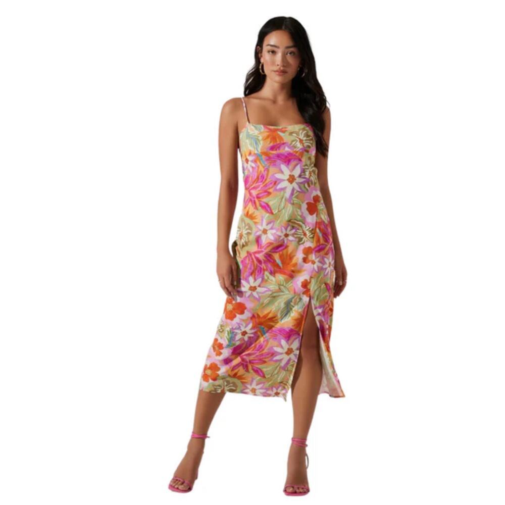 ASTR The Label Gabriella Midi Dress Multicolor Size L